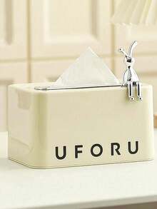 1pc Paper Towel Holder Box, High-End Home Kitchen Bathroom Tissue Box, Multifunctional Spring-Loaded Tissue Box For Living Room Coffee Table