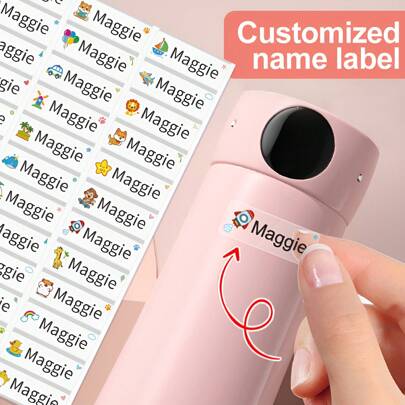 Custom Transparent Waterproof Name Stickers: Perfect For Upgrading Fashionable School Supplies, Elevating Modern Office Organization, Personalizing Vibrant Scrapbook Memories, And Ideal For DIY Projects.