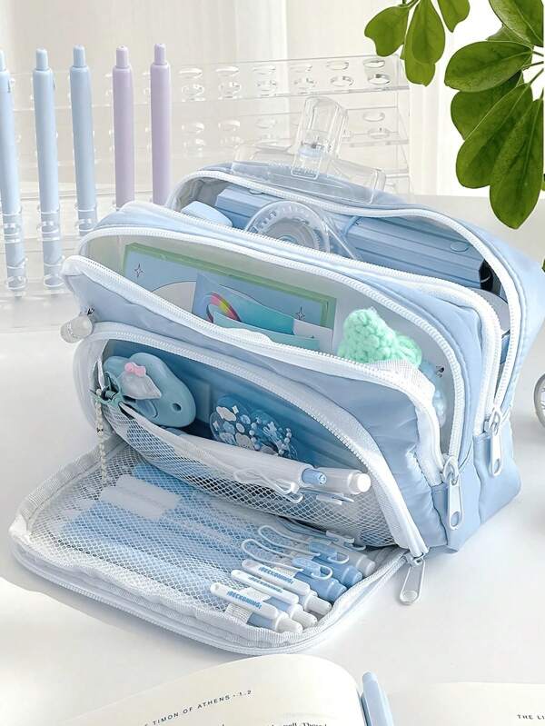 New Creative Large Capacity Learning Pencil Case With Multifunctional Desktop Organization And Storage Stationery Box For Boys And Girls To Study And Work