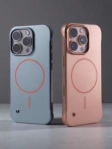 适用于 Air 17/16/15/14/13/12/11 Pro Max Plus 的新款奢华金属漆磁吸无线充电保护壳,超薄无边框散热保护套 - 淺藍色 - 查看 3