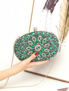 Rhinestone Jewelry Set Bling Necklace Earrings Bracelets Set For Women Evening Clutch Bag Bridal Wedding Sparkling Sunflower Crystal Glass Diamond Decoration Purse For Women Prom With Detachable Metal Chain For Wedding And Party Shoulder Bag For Women Clutch Purses For Ladies Bag Women's Handheld Evening Bag Versatile Glitter Handheld Bag Cocktail Party Wedding New Wallet Banquet Bag