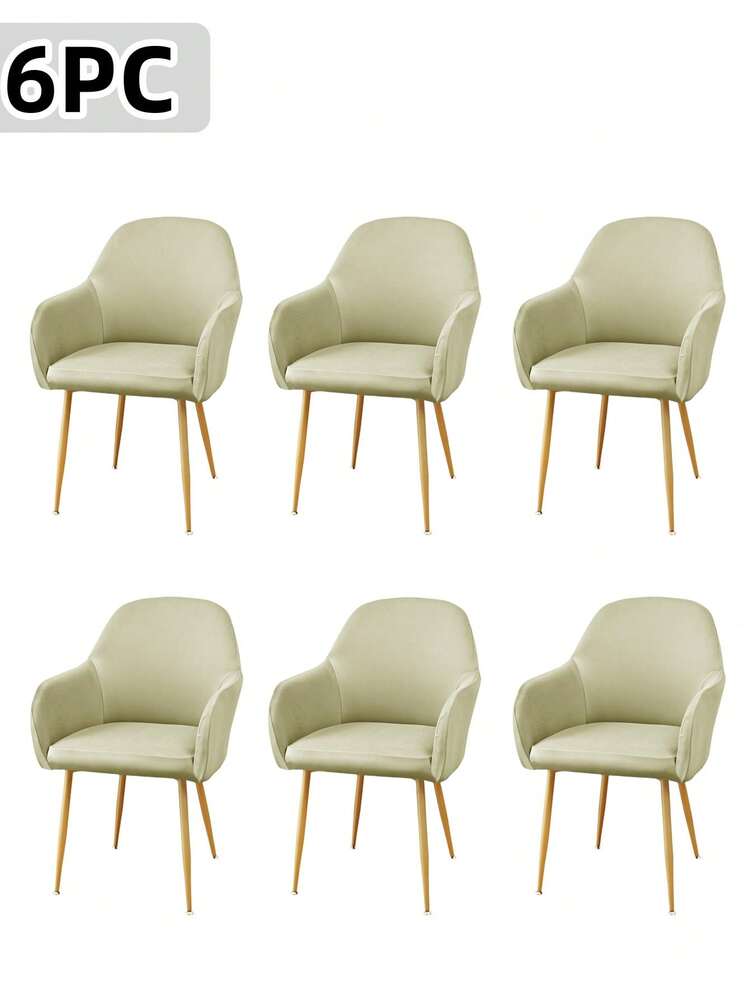 防水弧背椅套，现代风格，带扶手，弹力装饰餐厅椅套，沙发套，办公桌椅套，旋转扶手椅套，适用于梳妆台客厅 - 彩色 - 查看 12