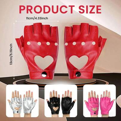 Luvas punk sem dedos estilosas - Material PU, design de meio dedo para fantasias e festas, estilo gótico para cosplay, adequadas para aquecedores de braço de Halloween, outono e inverno, moda outono e outono