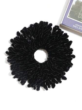 1pc Black Extra Large Hair Scrunchie Hair Accessory For Women, Hair Accessories, Home Beauty Women Accessory Gifts ,Hair Rope Ponytail