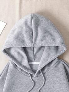 客製化女款連帽衛衣與運動衫，可自訂文字與圖片，寵物主題設計，適合運動 - 淺灰色 - 查看 3