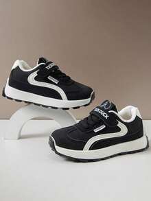 1双儿童运动鞋，2025年春秋季，男童休闲运动鞋，新款低帮女童白色休闲鞋，软底百搭运动鞋 - 黑色 - 查看 6