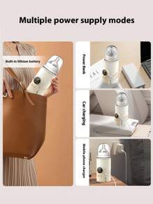Rechargeable Constant Temperature Milk Bottle Warmer Set, Smart Temperature Control, Portable Breastmilk Warmer For Outdoor And Home Use