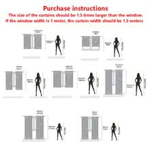 2 件黑色和金色拼接数码印花窗帘，孔设计方便悬挂，隐私保护窗帘适用于卧室、客厅、厨房、书房、餐厅、游戏室、必备家居装饰 - 彩色 - 查看 2