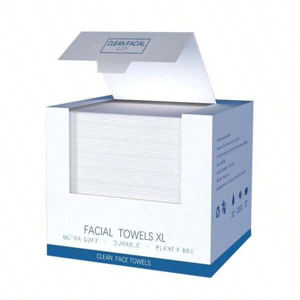 1 Box Disposable Face Cleaning Wipes, Large Size 26*30cm, 40pcs/Box, Soft Skin Cleansing Towels For All Skin Types, Unisex