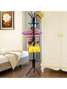 1件简约衣架 - 独立式铁艺衣架 - 现代简约风格衣帽架，带加粗挂钩，适合装饰、节日装饰、房间装饰、家居装饰、卧室装饰，可悬挂连衣裙、裤子、鞋子、牛仔裤、靴子、裙子等。简约风格，适合春夏上衣。 - 彩色 - 查看 5