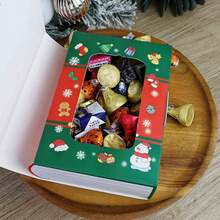 5/10 piezas Caja de embalaje de libro de cuentos navideños, Caja de regalo creativa de chocolate, galletas, dulces, Caja de regalo pequeña sorpresa, Decoración del hogar, Decoraciones navideñas, Decoración de habitación de invierno