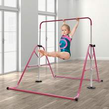 Barra per trazioni regolabile in altezza per la casa, barra per porta senza fori, palestra interna ed esterna, capacità di carico massima per adulti/bambini, blu o rosa