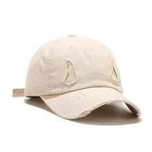 1Piece Men Vintage Holes Baseball Cap Outdoor Adjustable Sunscreen Leisure Hat Spring Autumn Travel Tourism Beach Vacation - 彩色 - 查看 9