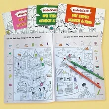 Sách tranh tìm đồ vật ẩn, sách rèn luyện khả năng tư duy cho trẻ mầm non, sách học tập dạng trò chơi ghép hình. - Nhiều màu - Xem 3