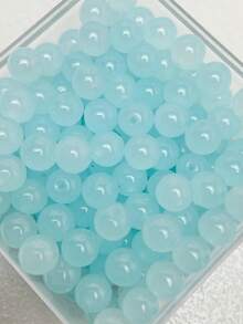 Ca. 60 Stücke 8mm klassische einfarbige Glasperlen für DIY Schmuckherstellung, geeignet für Armbänder, Halsketten, Alltagsmode