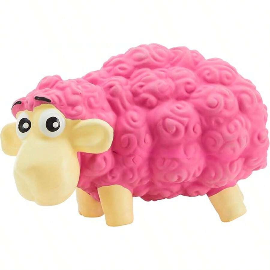 Outward Hound Tootiez Sheep Grunting Latex Rubber Dog Toy, Small - 粉色 - 查看 1