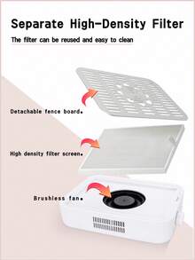 Nail Dust Collector - Professional Powerful Suction Vacuum Fan Dust Collector With LED Display, Adjustable Speed, Reusable Filter For Acrylic Nail Polishing Nail Salon Home Use