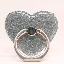 闪亮心形手机指环支架 - 可爱闪亮手机指环支架，适用于所有智能手机，360°旋转支架，便携式手机配件 - 彩色 - 查看 18