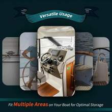 Boat Self-Adhesive Storage Mesh Bag, Marine Organizer For Tools & Boat Accessories, Waterproof Strong Adhesive Backing, Easy To Install & Remove, Keep Your Boat Tidy And Items Secure