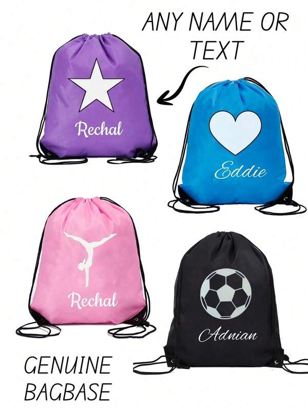 Personalized Nylon Drawstring Pocket With Name, Text Or Logo, Custom Backpack For Event Planners. A Bag Suitable Men And Women Daily Use, Going Out, Exercising, Traveling, Shopping, At The Beach. Perfect Christmas, Thanksgiving, Back To School, Workplace, Work, Commute, Parties, Gatherings. An Ideal Gift Women. The Perfect Christmas Moms, Teachers Daughters.Personalized Daughters.