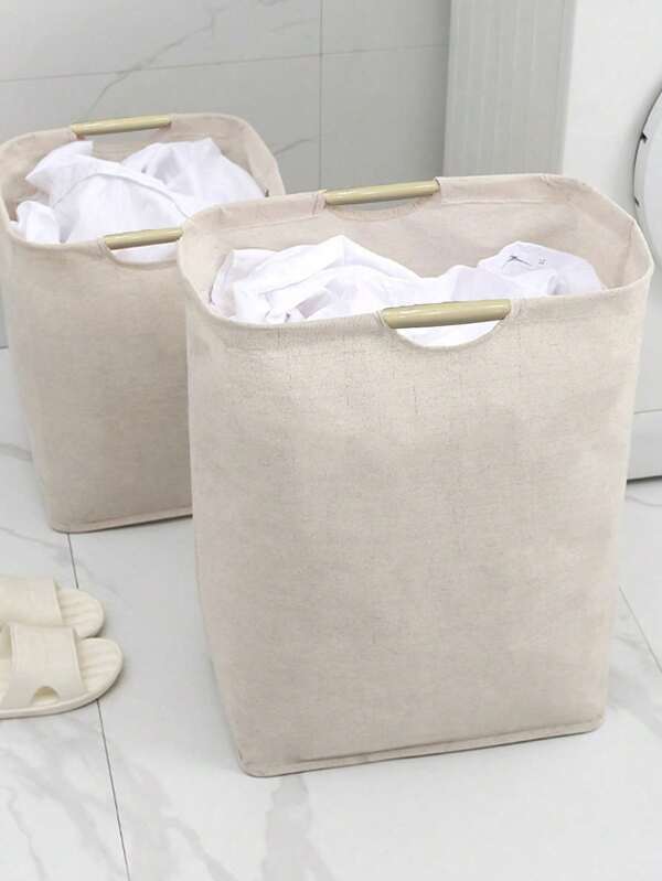 1 pieza Cesta de lavandería portátil de tamaño grande y pequeño con asa, cesto de almacenamiento de ropa sucia multifuncional para la sala de estar, el baño, camisetas, camisas, artículos varios, organización del hogar