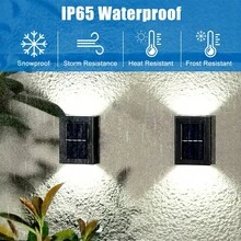 4pcs High Brightness Solar Fence Lights Outdoor - 2LEDs Soft White & Warm Yellow - Auto-On Motion Sensor - For Deck, Pool/Yard/Garage/Patio/Fence - Tempered Glass Panels - Enhanced Security And Ambiance - Solar Outdoor Lights
