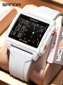 SANDA. SANDA 6273 Fashion Electronic Watches For Man Luminous Calendar Waterproof Clock Outdoor Sports Casual Ladies Digital Wristwatch - One Size - View 2