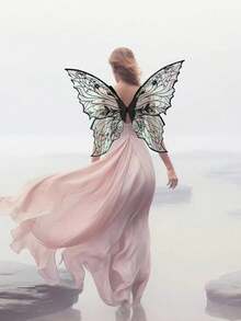 Adult Women's Fairy Wings, Halloween Fairy Costume Accessories, Butterfly, Ladybug, Bee Cosplay Fairy Outfit, Angel Wings - Multicolor - View 15