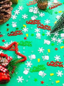 15/30/50g Weihnachts-Konfetti Tischglitzer, Metallic-Folien-Pailletten mit Strass, helle Weihnachts- und Neujahrs-Tischdekoration für Partys