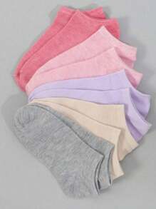 20 Pairs Women's Assorted Candy Color Solid Socks, Sports Socks, Invisible Socks, Solid Color Minimalist Fashion, Suitable For Casual Daily Wear - Multicolor - View 5