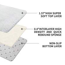 Sour Lemon Gray Carpet Rugs Living Room 160x230 Washable Anti-Slip Extra Large Carpet Bedroom Fluffy Modern Carpets Mat Carpets For Bedroom Children's Room - 白色 - 查看 3