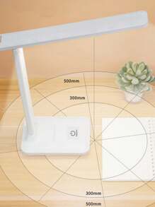 Lampada da scrivania a LED con design pieghevole, luminosità regolabile, supporto per telefono, luce da lettura delicata per gli occhi per camera da letto, dormitorio, studio per bambini, regalo per il ritorno a scuola