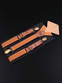 1pc Customized Retro Men's British Style Gentleman Suspenders, Adult Shirt Braces Non-Slip Elastic Trouser Strap - Multicolor - View 8