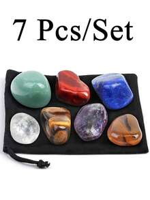 Crystals Necklace Holders And Healing Stones Set, 6Pcs Adjustable Crystal Cage With 7 Chakra Crystals And Healing Stones For Yoga, Meditation, Jewelry Gift And Home Decor - Classic Color - View 9