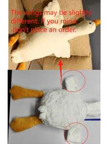 1 Stück weiches Plüsch Ente Stofftier, Weiß/Grau/Braun, Begleittier für Katzen und Hunde, hilft Hunden beim Spielen und Energieaufwand, geeignet für kleine bis mittlere Haustiere (nicht für große Haustiere empfohlen, da sie es zerkauen und beschädigen könnten)