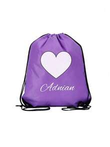 Personalized Nylon Drawstring Pocket With Name, Text Or Logo, Custom Backpack For Event Planners. A Bag Suitable Men And Women Daily Use, Going Out, Exercising, Traveling, Shopping, At The Beach. Perfect Christmas, Thanksgiving, Back To School, Workplace, Work, Commute, Parties, Gatherings. An Ideal Gift Women. The Perfect Christmas Moms, Teachers Daughters.Personalized Daughters. - Multicolor - View 9