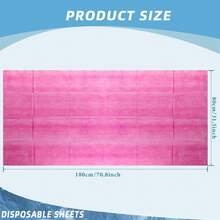 100PCS Disposable Massage Table Sheets, Pink Spa Bed Covers For Esthetician, Spa, Waxing, Lash, Tattoo, Salon Table, 31" X 71" (Pink) - Multicolor - View 4