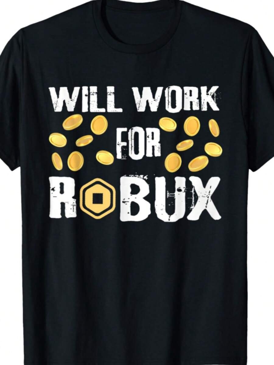 I Will Work For ROBUX . Saying For The Blockchain And Token T-Shirt - màu đen - Xem 1