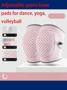 1pc Thick Knee Pads For Dance, Yoga, Volleyball, Anti-Slip & Shock Absorbing, Adjustable For Men & Women, Padded Knee Support With Thick Sponge & Straps