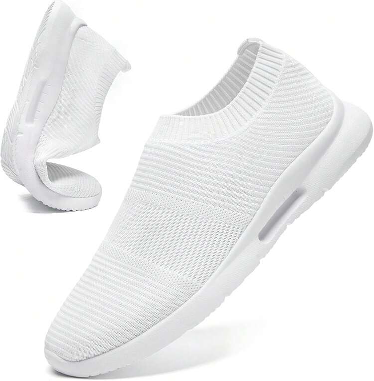 Mens Slip On Shoes Tennis Sports Sneakers Lightweight Casual Dress Summer Beach Slippers-2025 - 黑色 - 查看 9