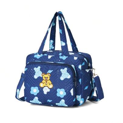 1pc Ins Style Mommy Bag, Small Handheld Shoulder Crossbody Fashionable Embroidered Diaper Bag For Mothers