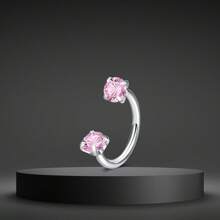 1pc Stainless Steel Zirconia Horseshoe Ring Piercing Nose Ear Belly Rings Women Cartilage Helix Earrings Daith Piercing Jewelry