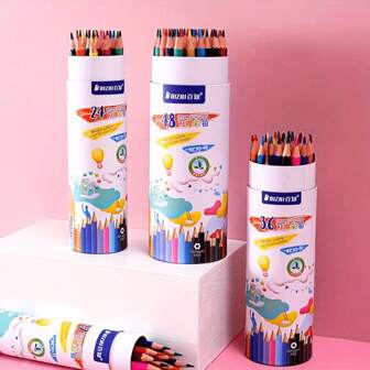 1 套彩色铅笔、圆柱彩色铅笔、手绘文具、涂鸦画、办公用品、学校奖品和节日礼物
