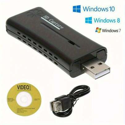 USB 2.0 HD Video Capture Card Plug And Play MPEG 1/2/4 Video Recording