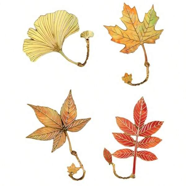 Vintage Metal Bookmarks Set Of 4 For Women Girls Book Marks Gifts For Reading Lovers Accessories With Chains