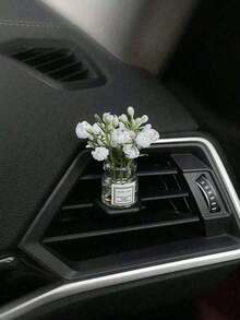 5pcs/Set, Random Style Cute Vase Set Desktop Decoration, Star-Shaped Artificial Flower Glass Vase - DIY Decorative Accessory For Tabletop, Vehicle Decoration, Small Centerpiece,Office Accessories,Decompression Figurine Accessories, Mini Desktop Decorations, Computer Monitor, Office Space