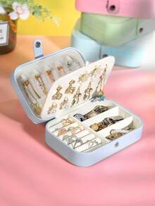 1pc Large Capacity Jewelry Box, Portable Jewelry Storage Case For Rings, Bracelets, Necklaces, Diamonds, Suitable For Vacation, Travel, School, Beach For Women Storage Organizer Travel Holiday Essential Fall Decor Autumn Halloween