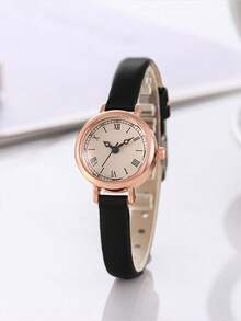 Fashion Student Watch Leather Strap Watch Small Plate Thin Student Exam Watch Female Retro Quartz Watch, Send Girlfriends, Friends, The Most Ideal Holiday Gift, Clock