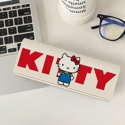 Sanrio Sanrio süße Cartoon Damen stoßfeste, Süß Hello Kitty Cartoon Anime Brillenetui, Schüler tragbares Kurzsichtigkeits-Sonnenbrillen-Etui mit Magnet-Kompression, geeignet für Pendeln, Zuhause, Büro, Campus Alltagsnutzung