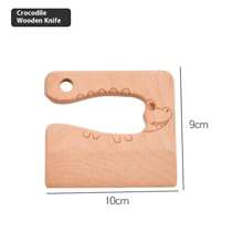 木制儿童刀烹饪玩具仿真刀切水果蔬菜儿童厨房过家家玩具蒙特梭利教育 - 廚房木刀 - 查看 9